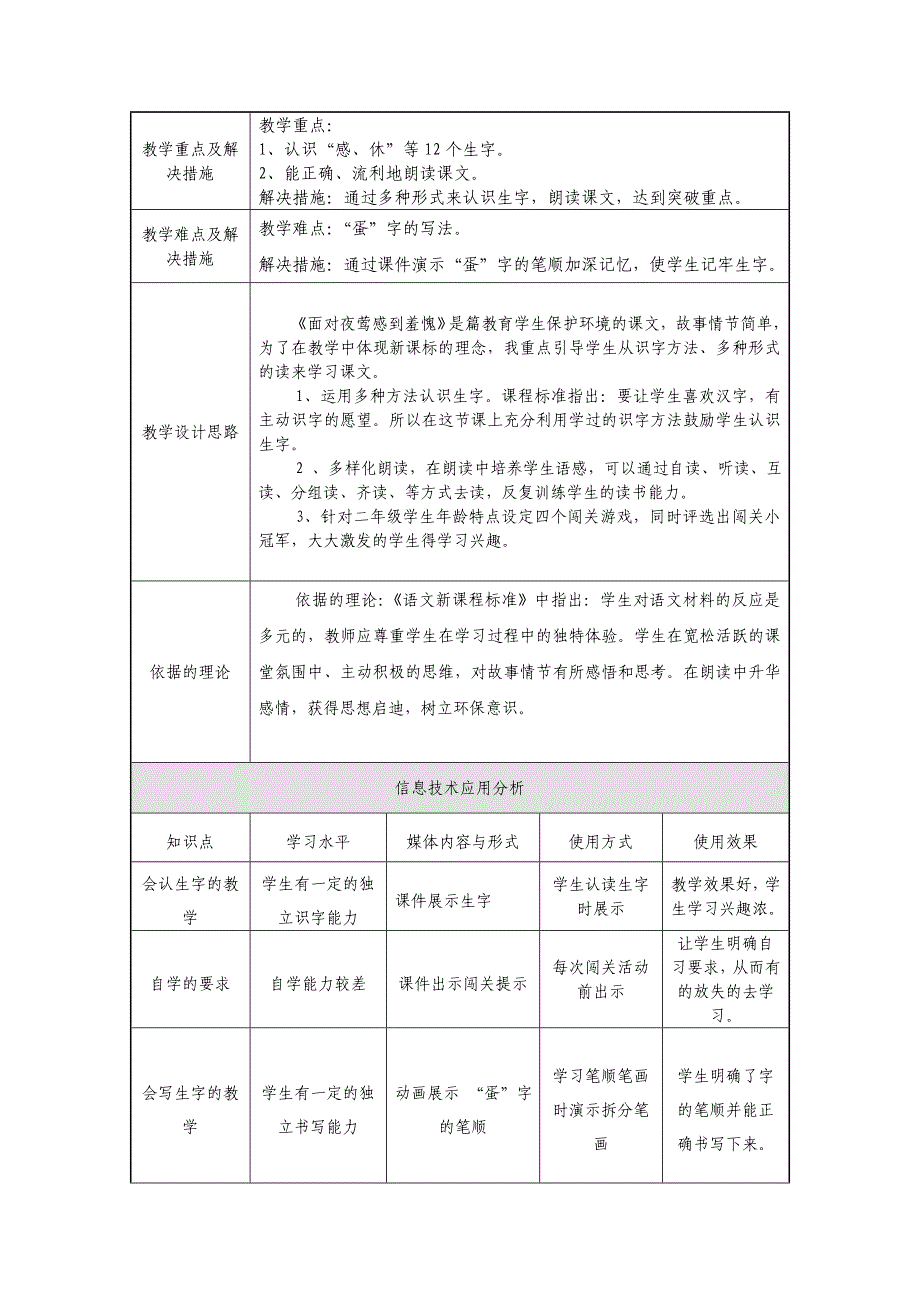 《第10课《面对夜莺感到羞愧》》教案.doc_第2页