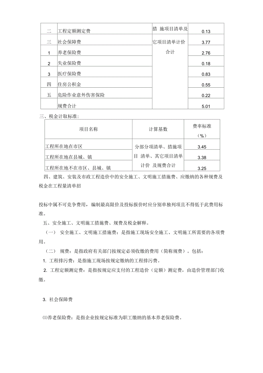 措施费规费税金_第2页