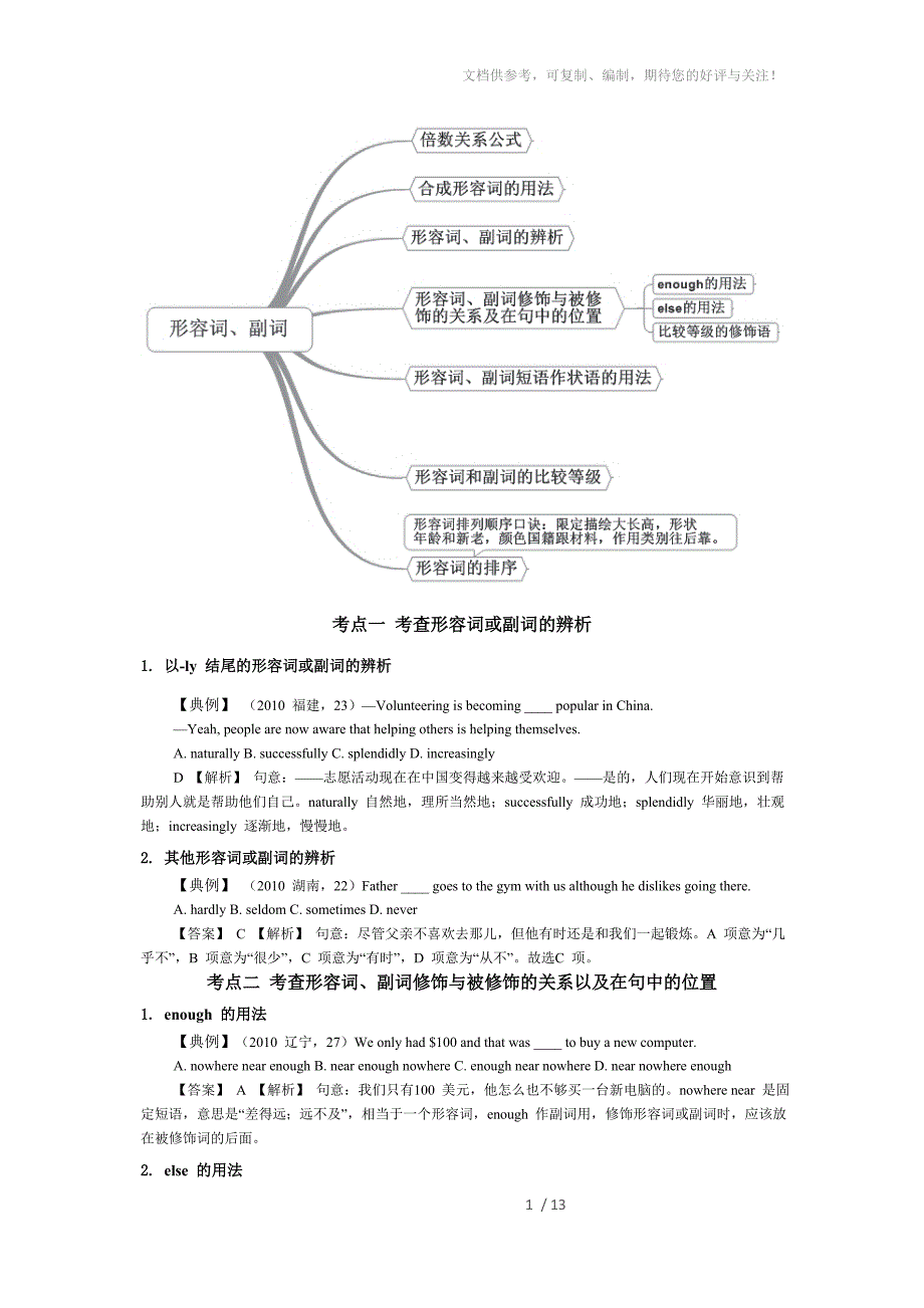 形容词副词高考知识模块_第1页