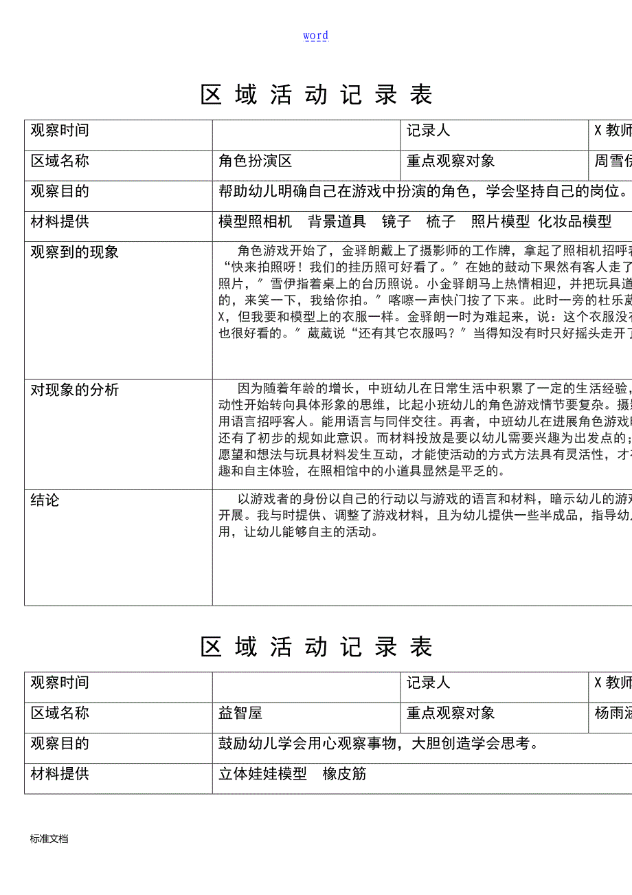 2018区域精彩活动记录簿表_第4页