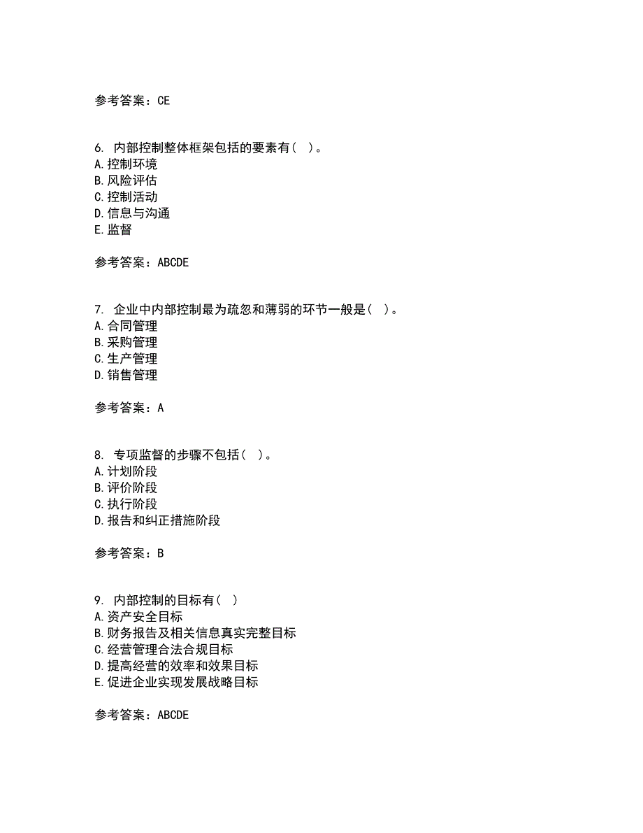 大连理工大学21春《内部控制与风险管理》在线作业二满分答案30_第2页