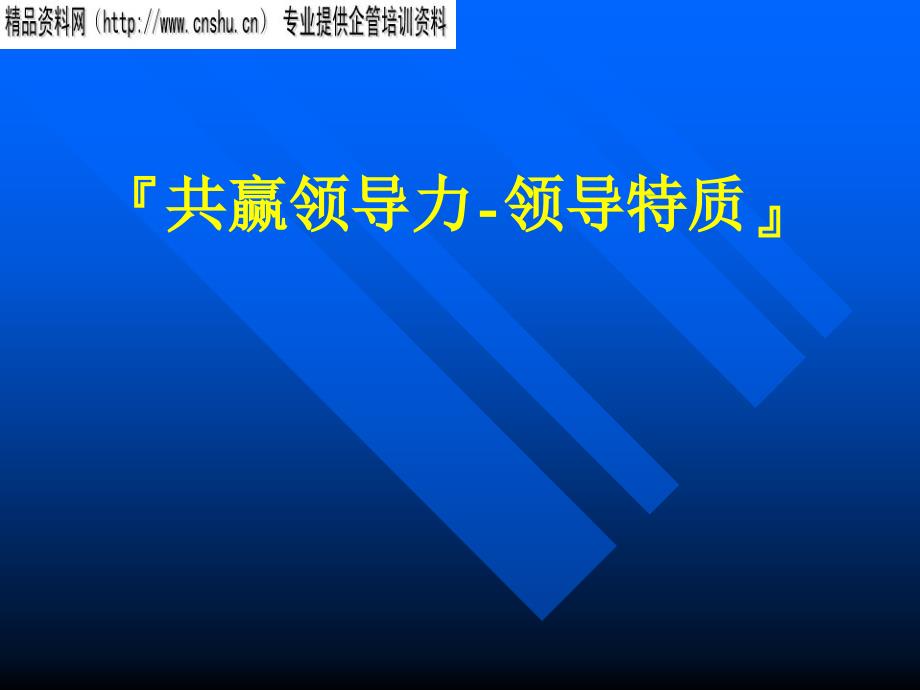 浅析企业领导力的特质_第1页