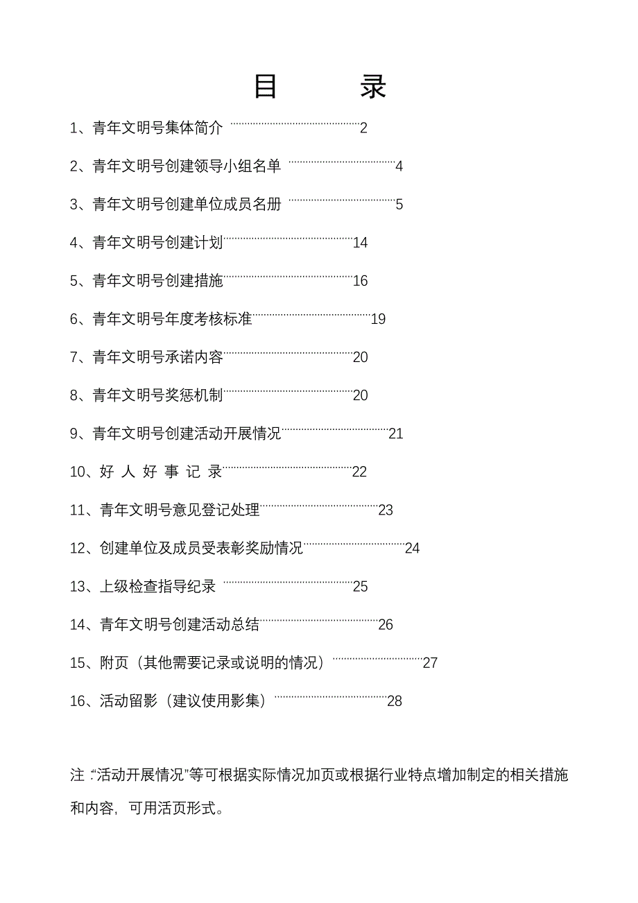 青年文明号创建台帐范本00_第2页