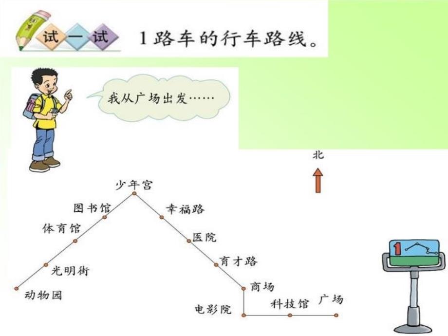 最新北师大版小学二年级数学下册认识路线PPT课件幻灯片_第4页