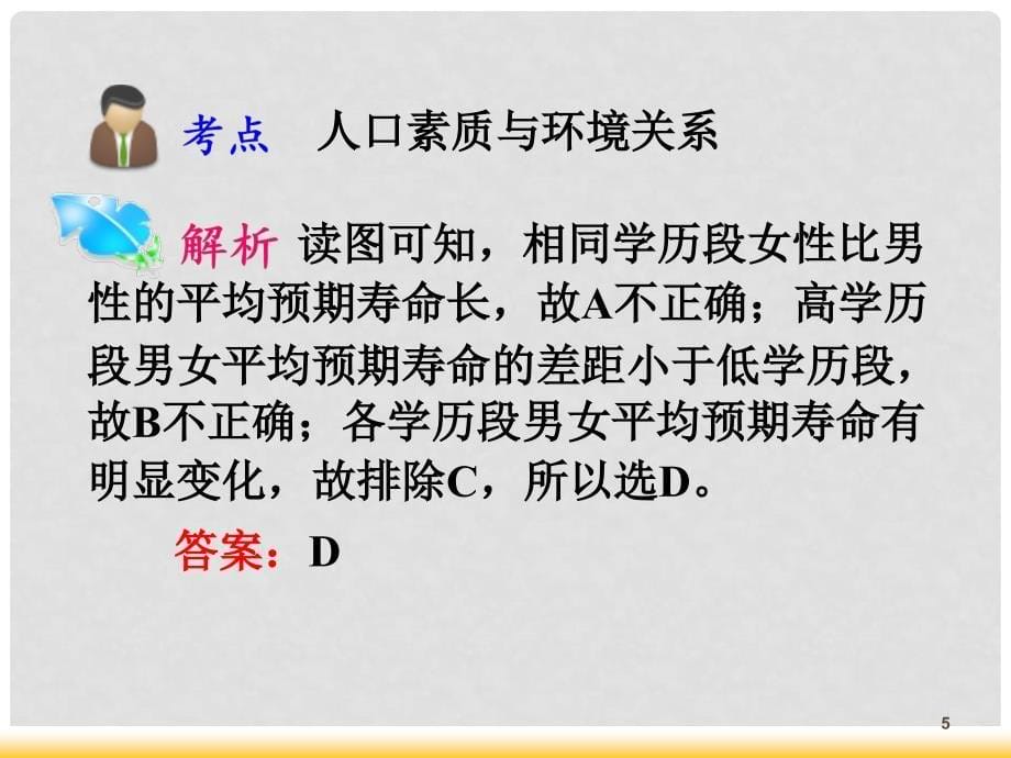 高三地理第一轮总复习 2.5考点21人口素质与环境、人口迁移与环境课件（广西专版）_第5页