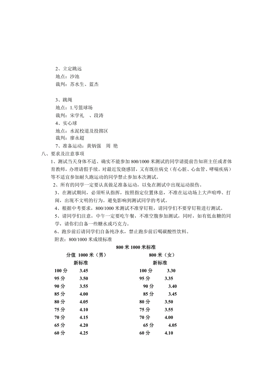 2014学年第一学期初三期末体育考试方案_第2页