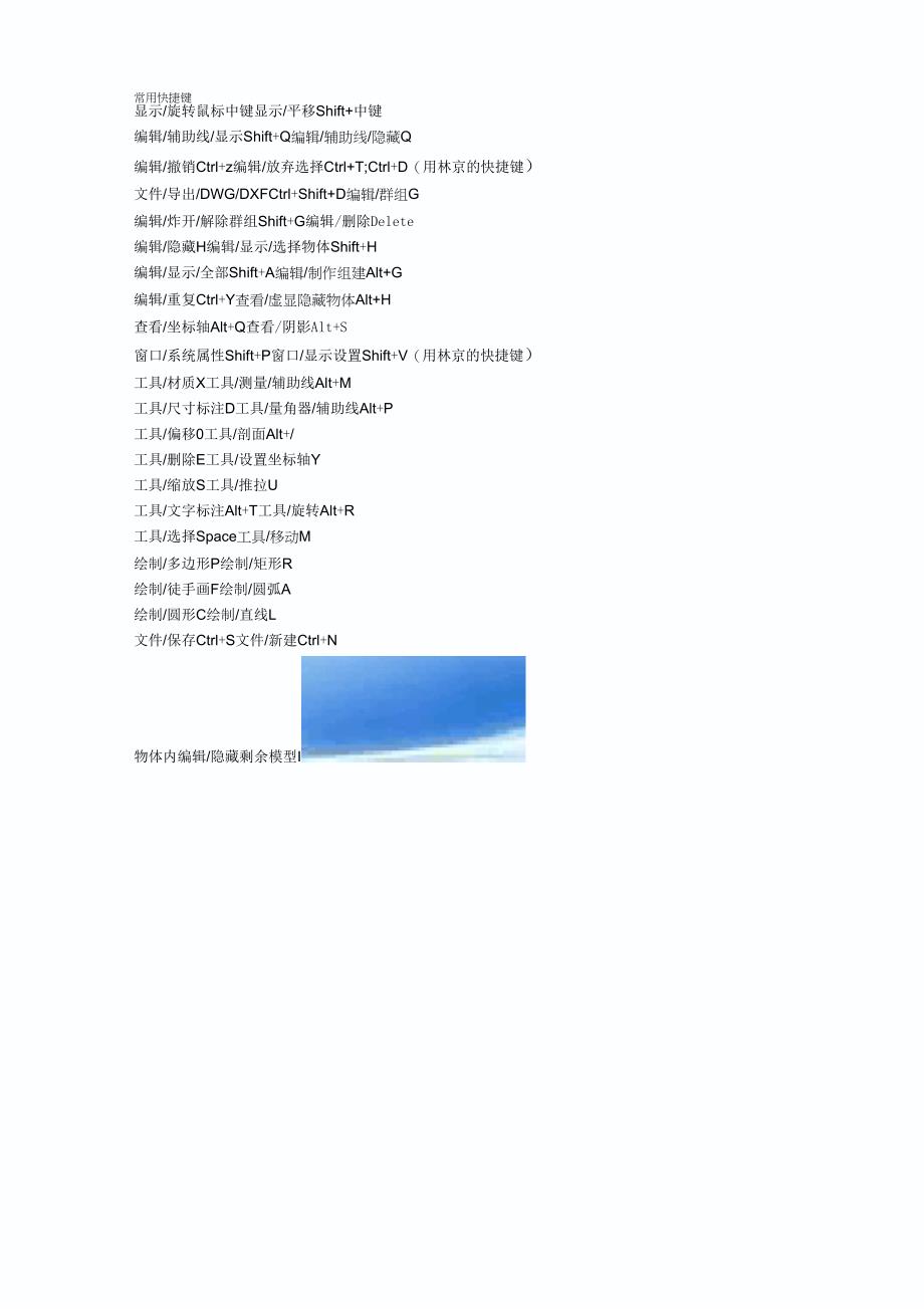 超全SU快捷键_第1页