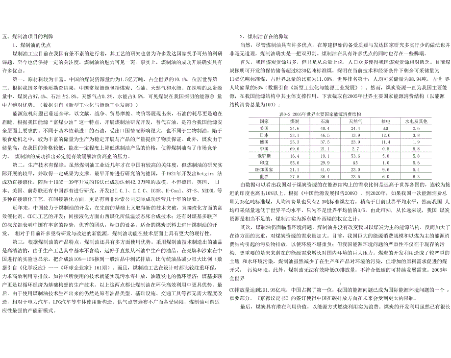 煤基合成油工艺资料_第1页