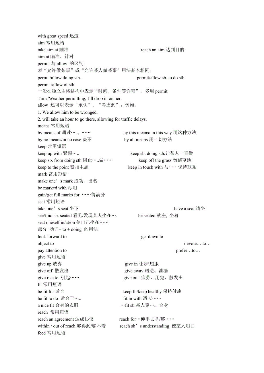 英语高考常见动词短语归纳_第4页