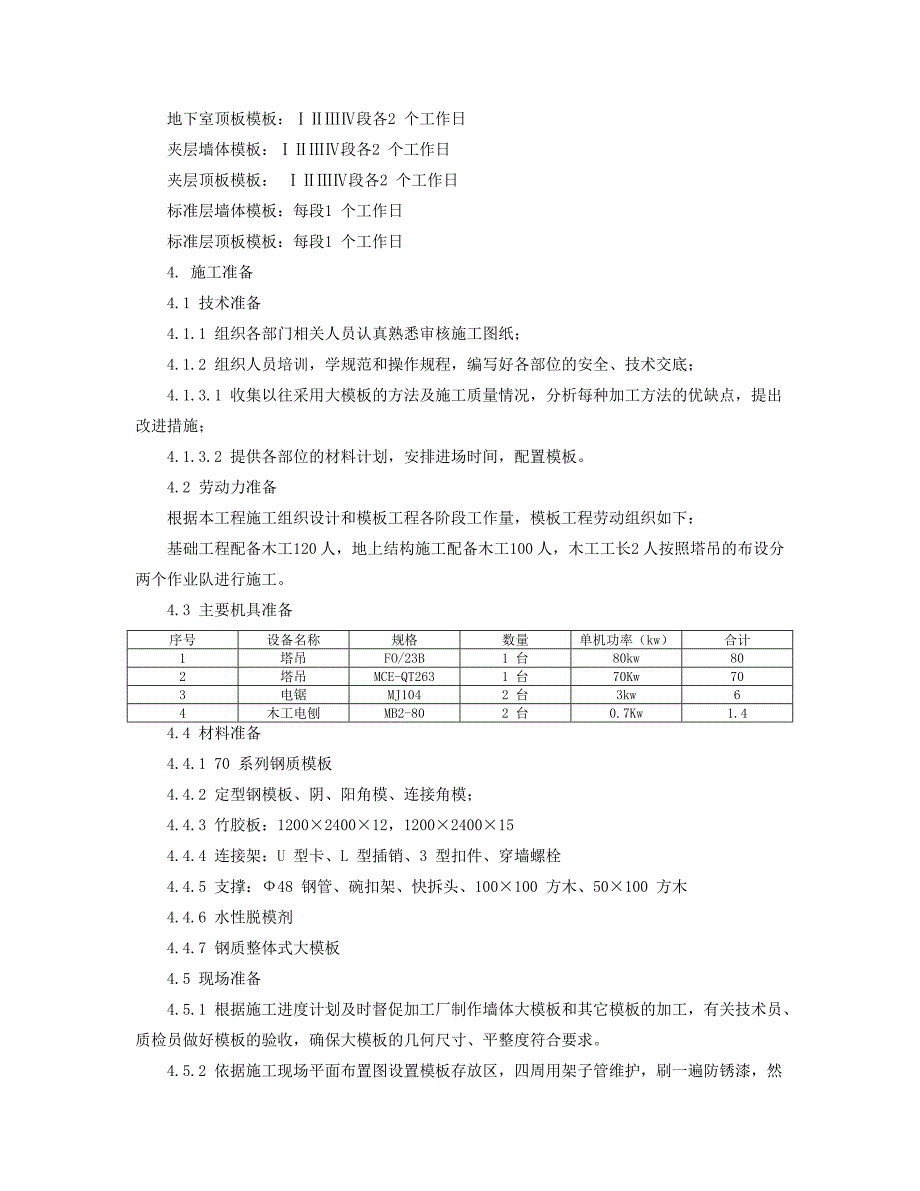 高层住宅工程模板施工方案_第4页