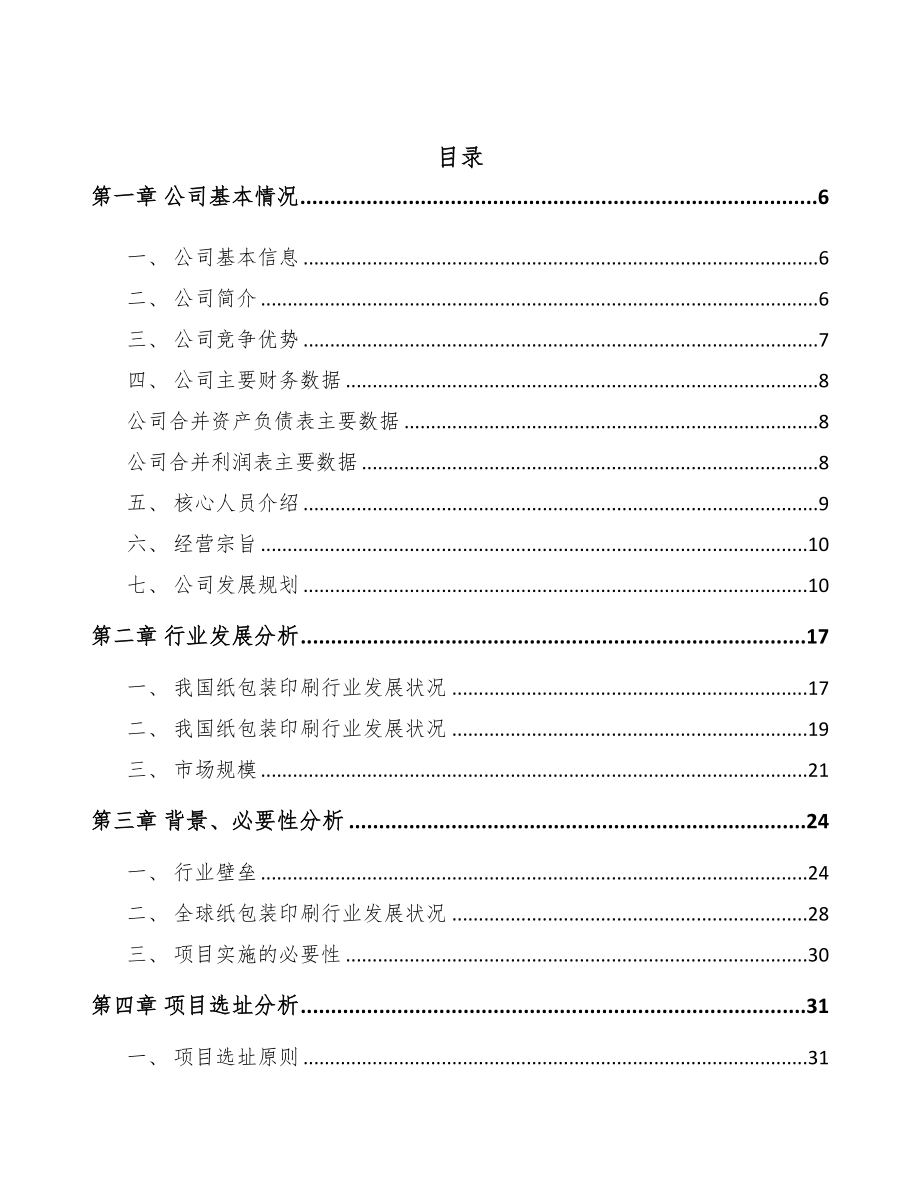 福建纸包装产品项目可行性研究报告(DOC 58页)_第2页