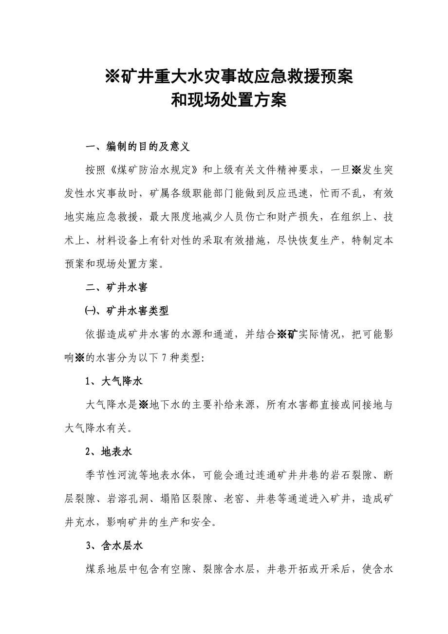 ※矿井重大水灾事故应急救援预案_第5页