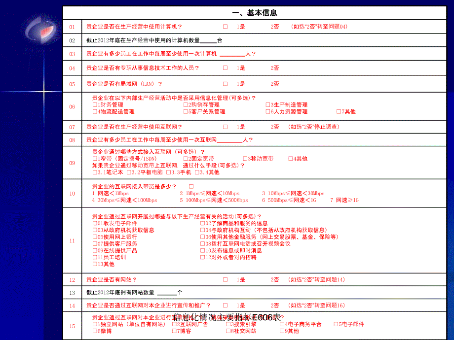 信息化情况主要指标E606表课件_第4页