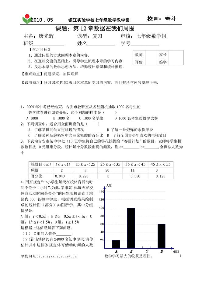 tgh复习数据统计