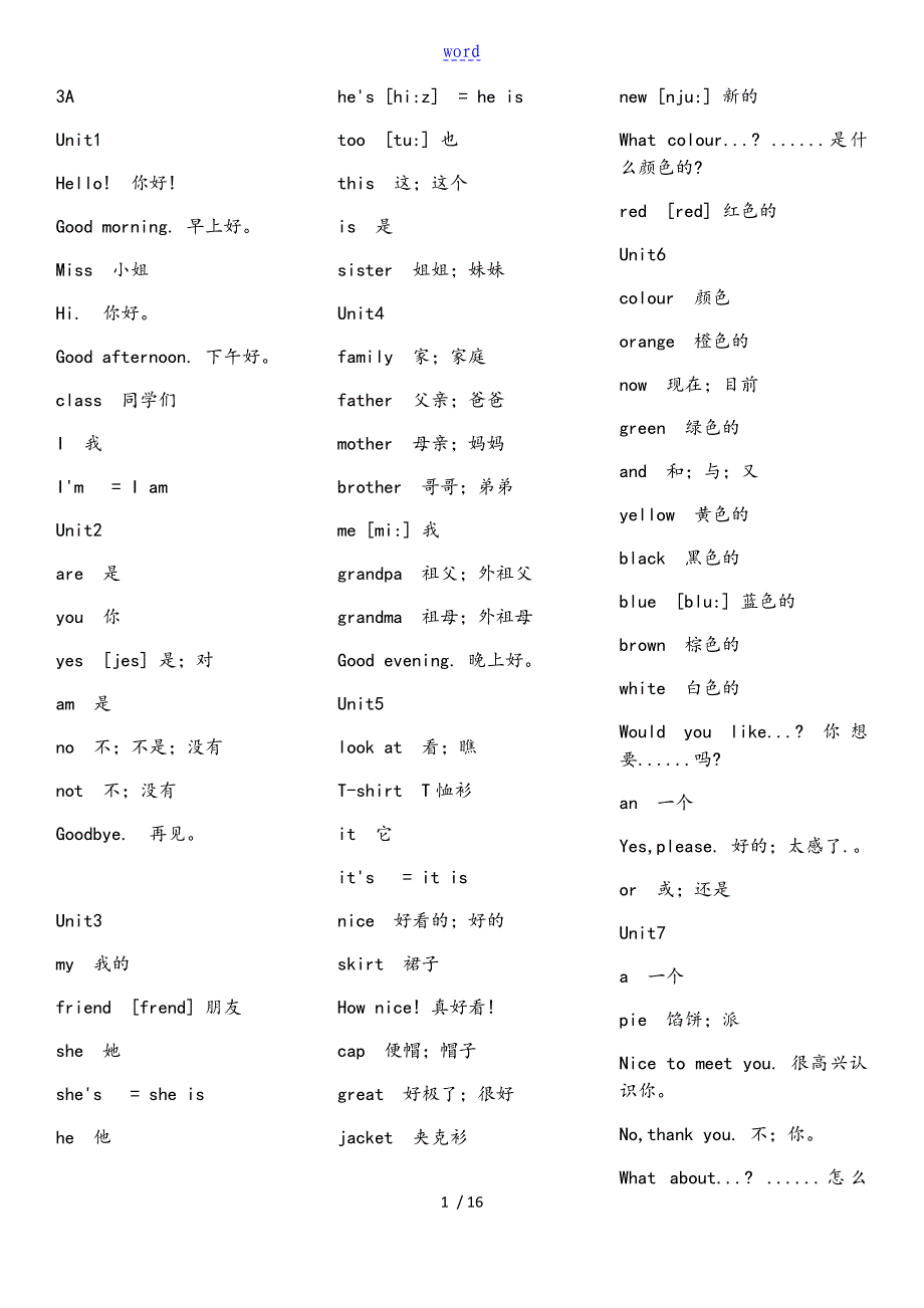 译林苏教版小学单词(全)_第1页