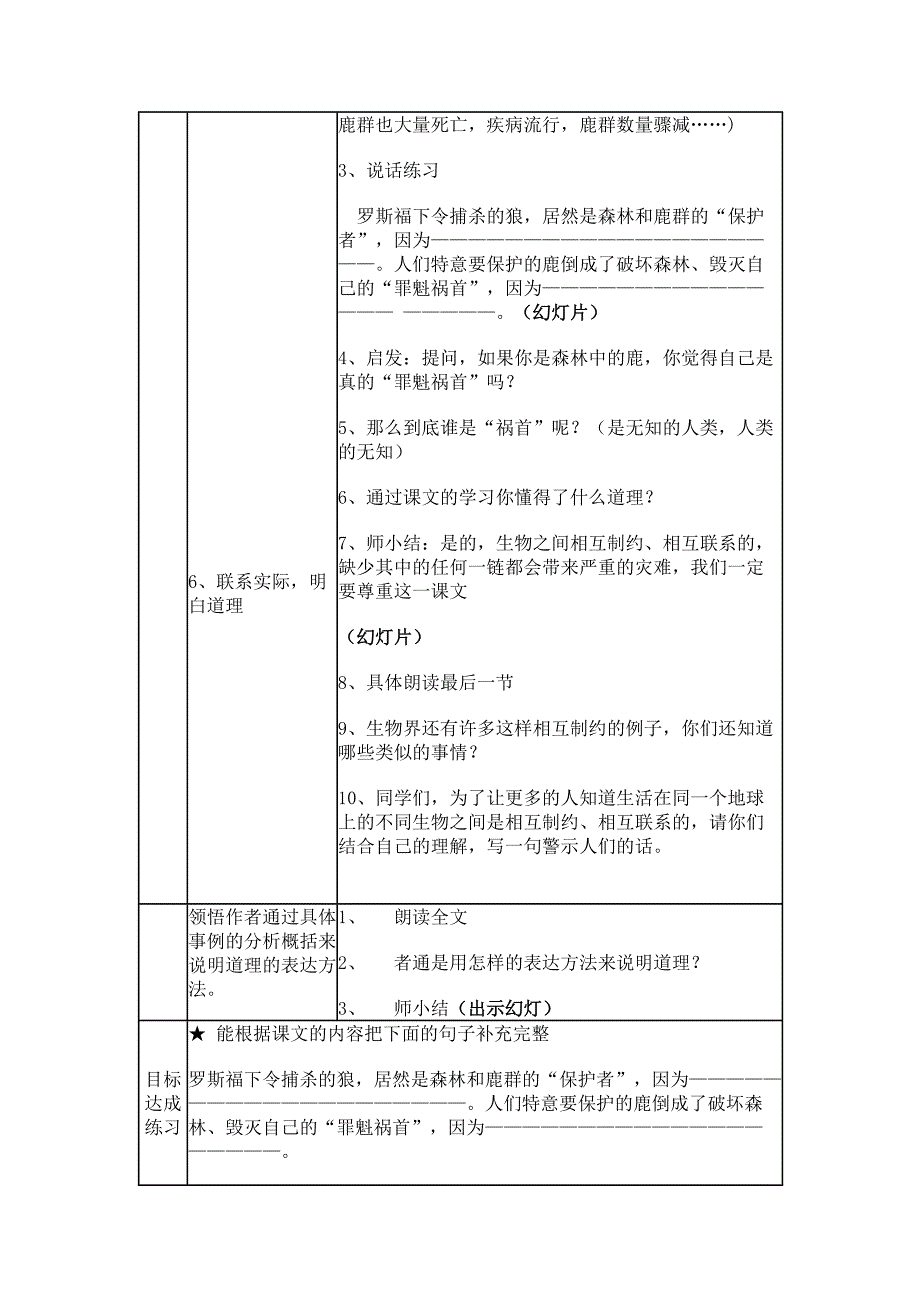 《鹿和狼的故事》教学设计.doc_第4页