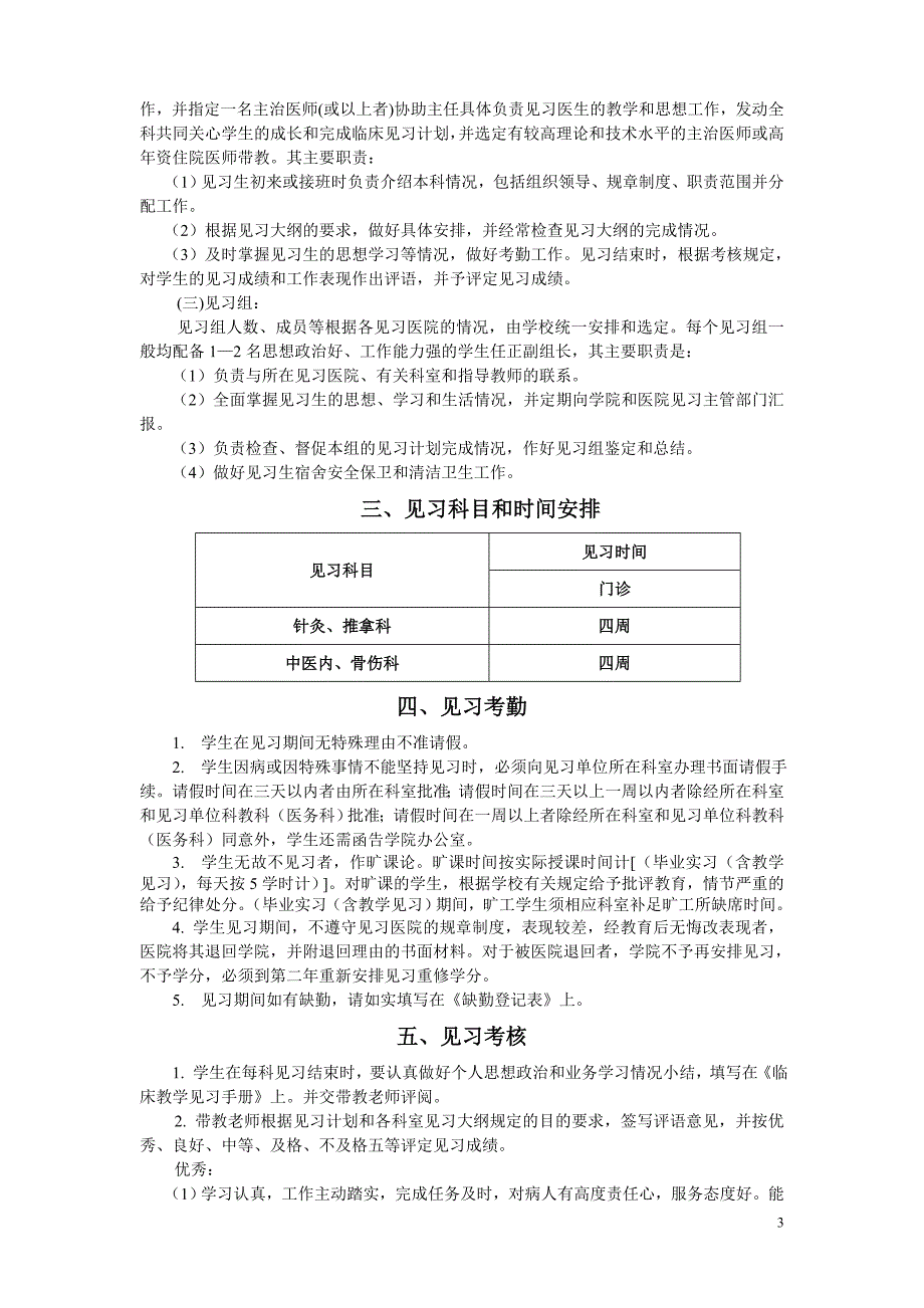 手册-针灸推拿学专业-临床教学见习手册_第4页