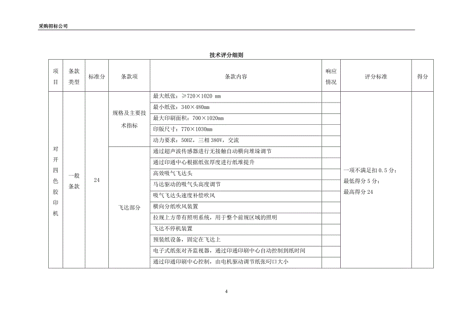 投招标国际招标机电产品综合评分细则WORD档_第4页