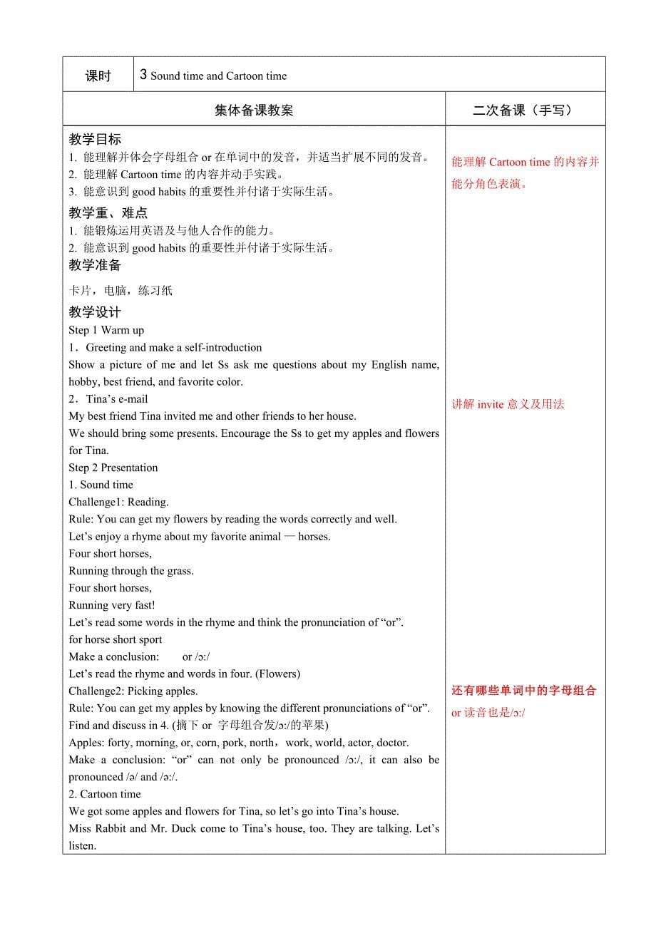 译林英语六年级下册Unit2教案_第5页