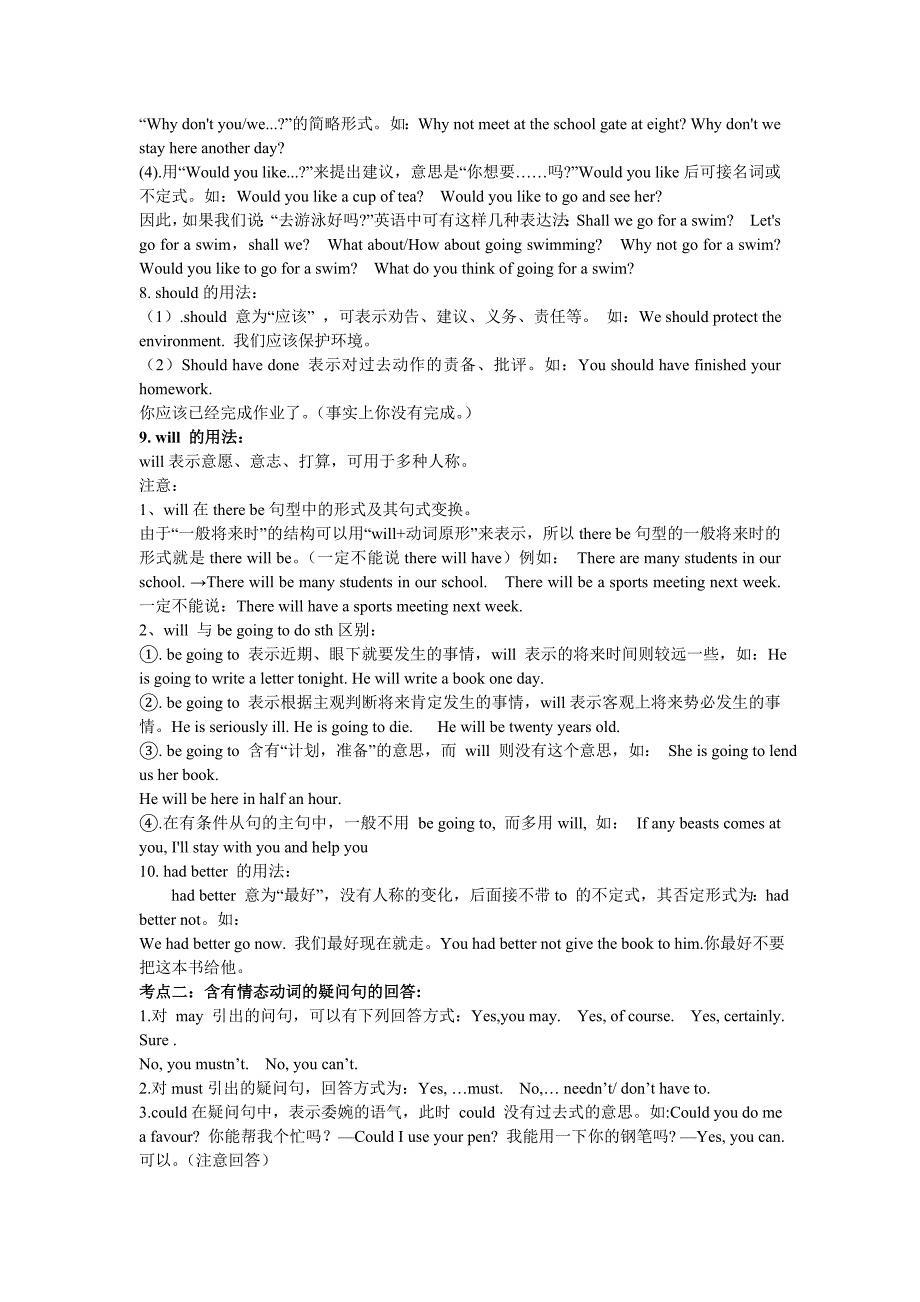 初中英语情态动词用法详解_第3页