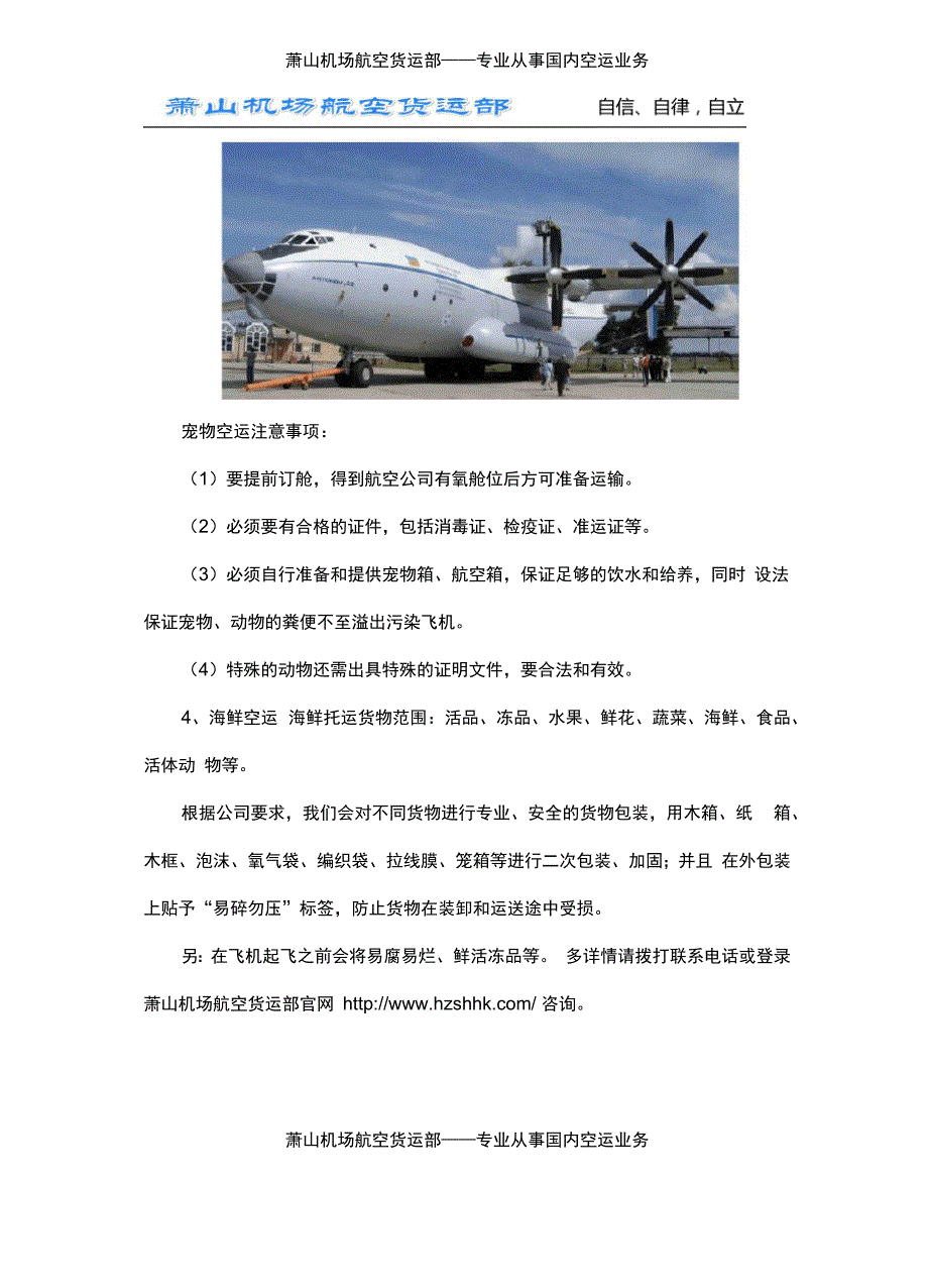 杭州机场货运服务项目以及注意事项_第3页