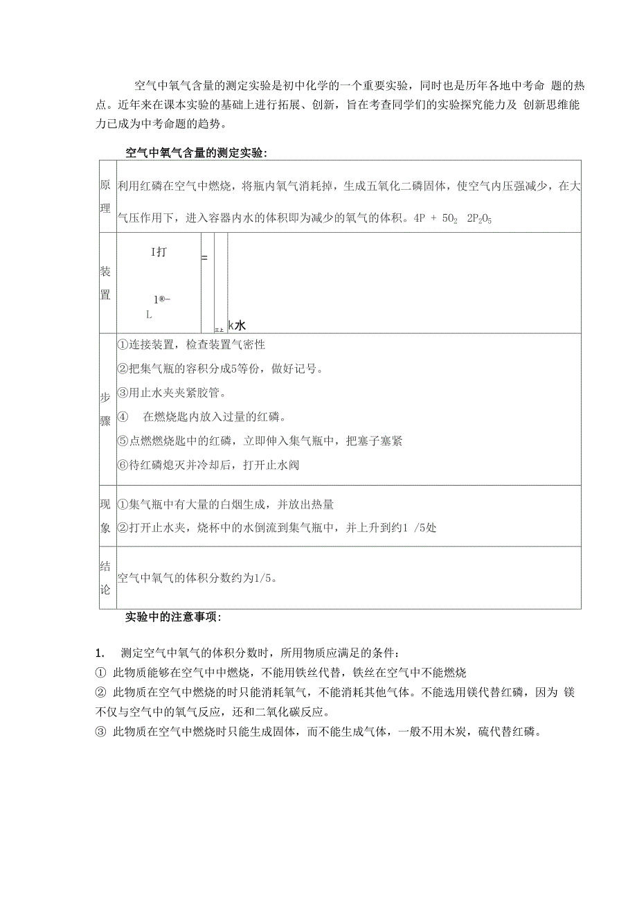 红磷测定空气中氧气含量_第1页