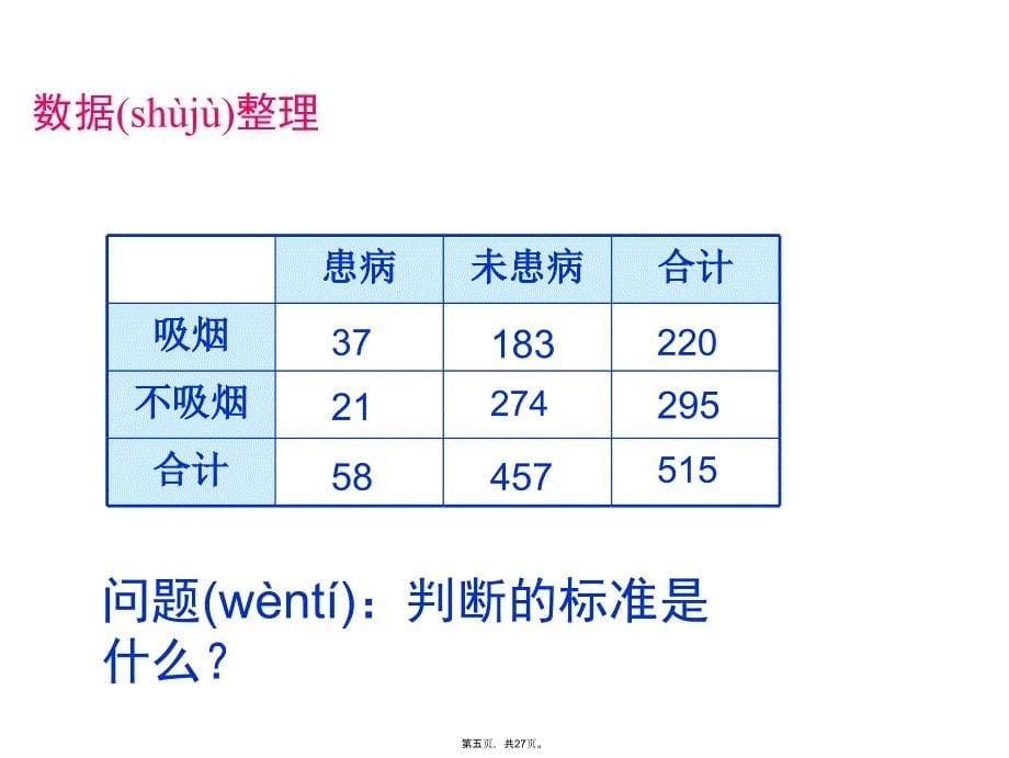 人教版选修【1-2】1.2《独立性检验的基本思想及其初步应用》课件教学内容_第5页