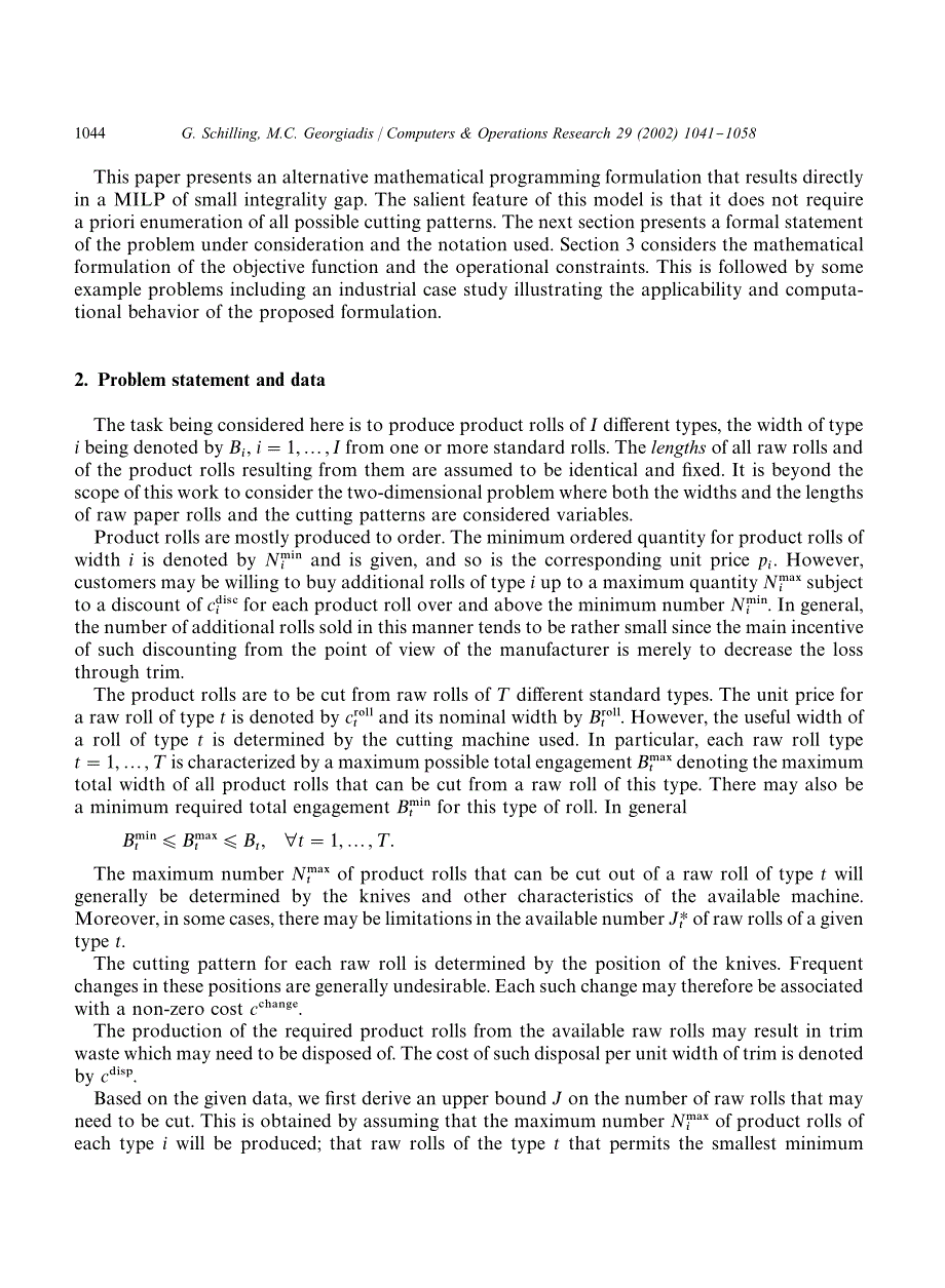 外文翻译--计算机与运筹学研究一种最佳切割方式的确定算法英文版_第4页