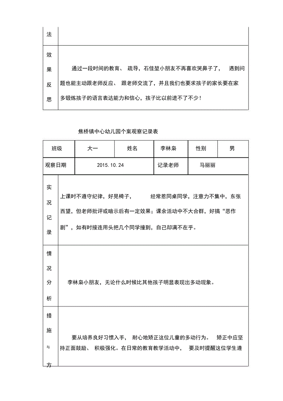 个案观察记录表(马丽丽)(DOC 11页)_第4页