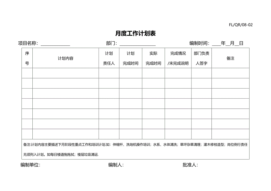 保洁绿化部各种表格_第2页