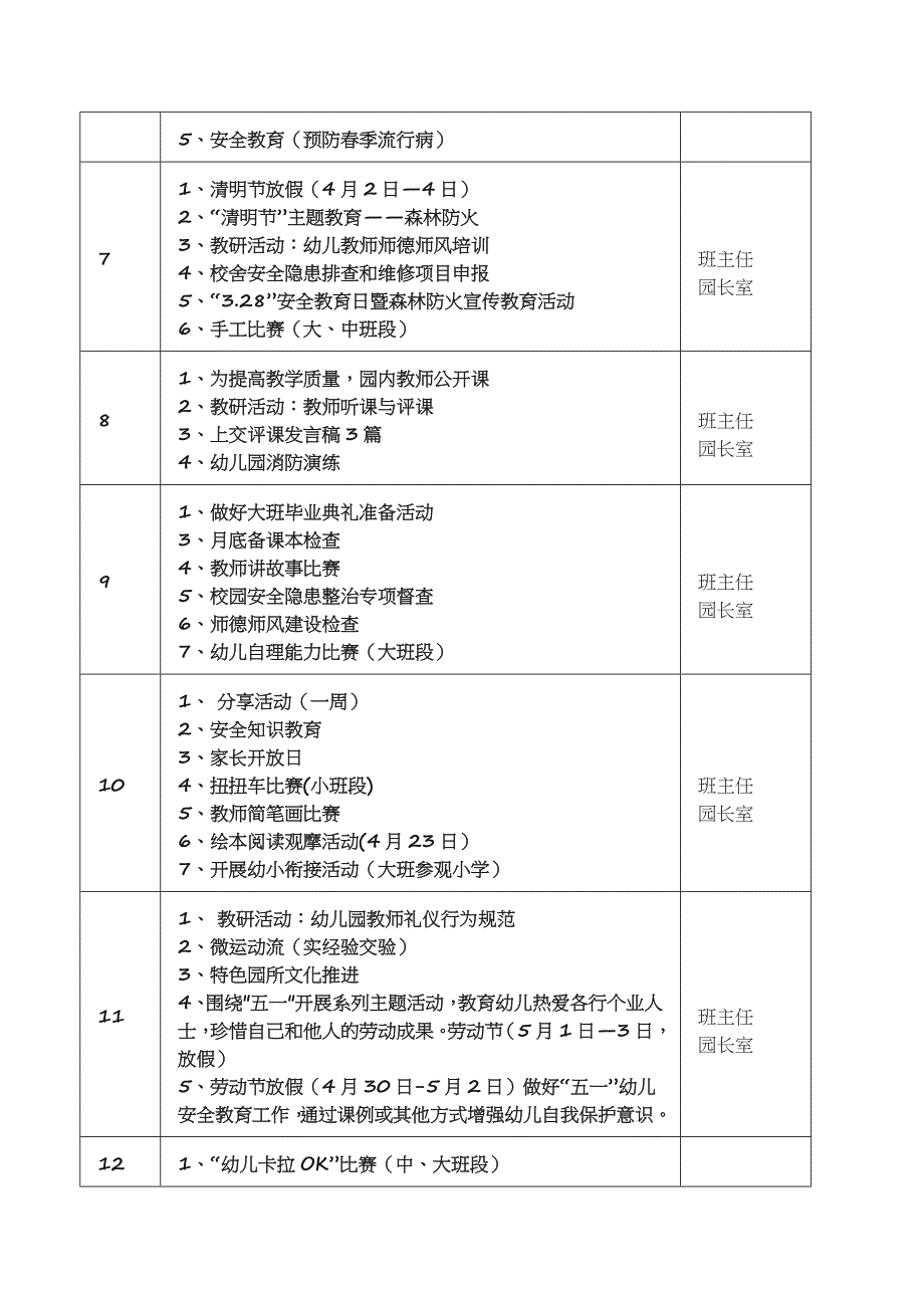 2018幼儿园工作行事历.doc_第2页