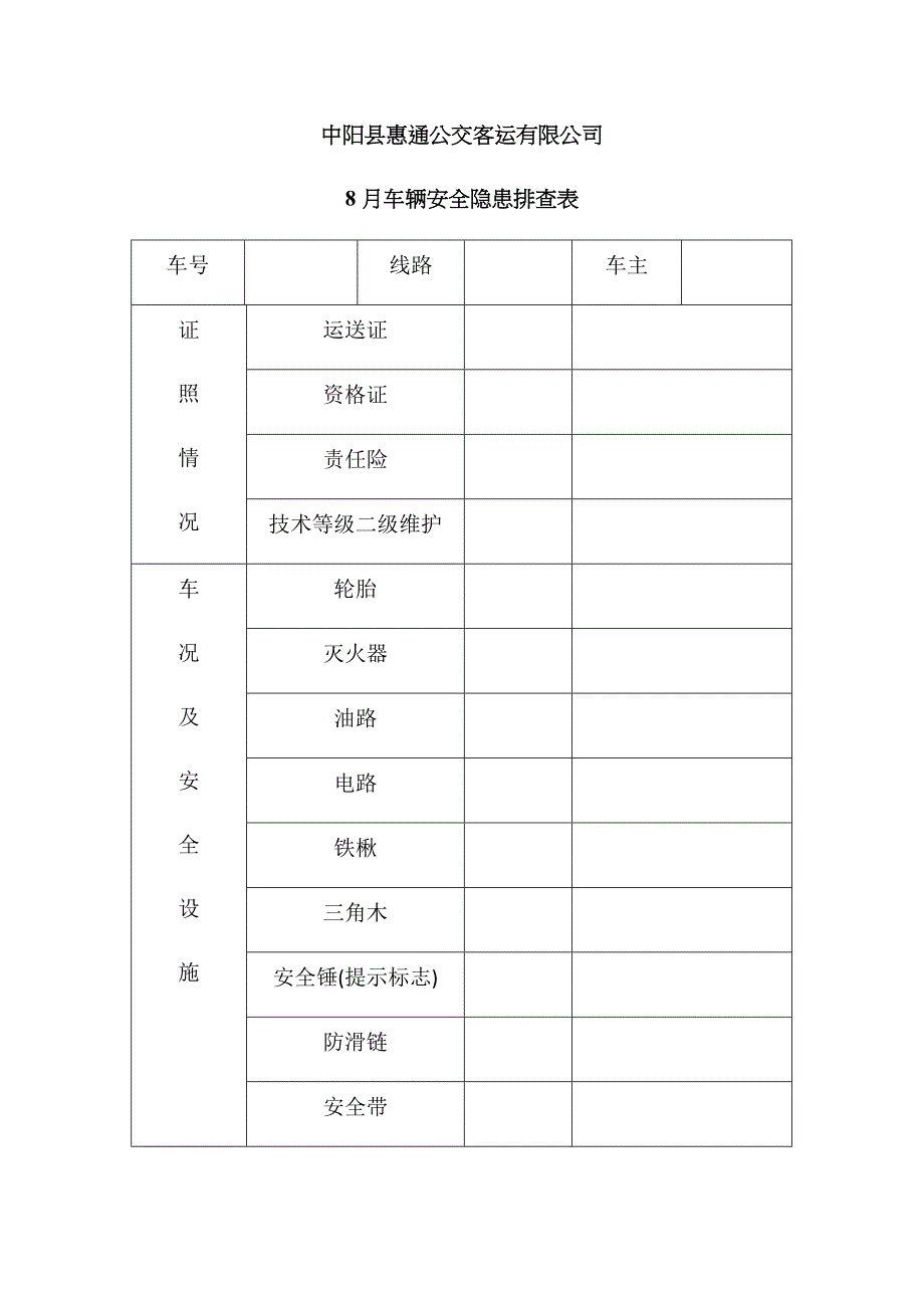 安全隐患排查表_第1页