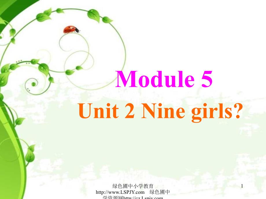 module (5)unit 2 nine girls 课件_第1页