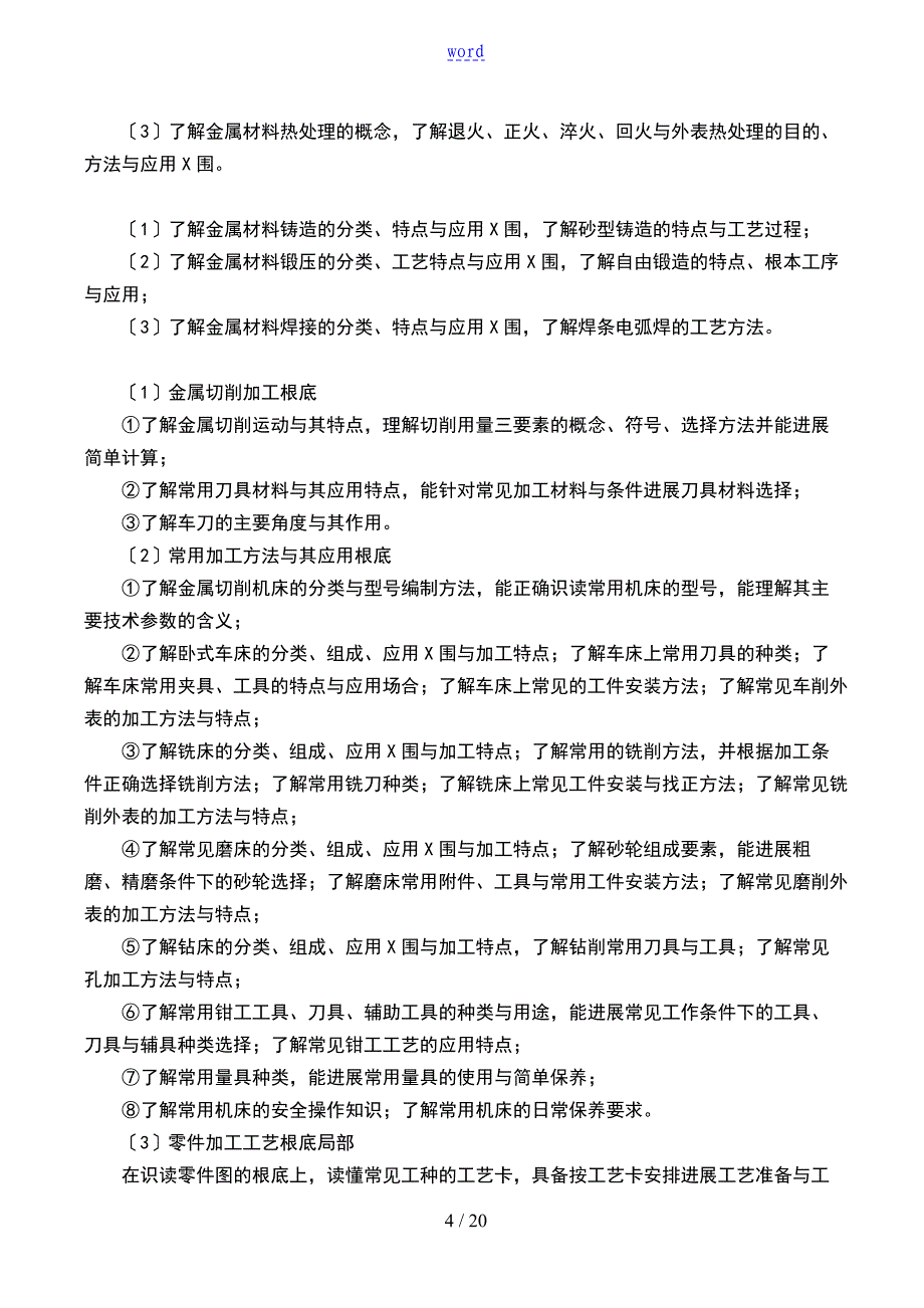 2019年四川对口高职招生_加工制造类专业大纲设计_第4页