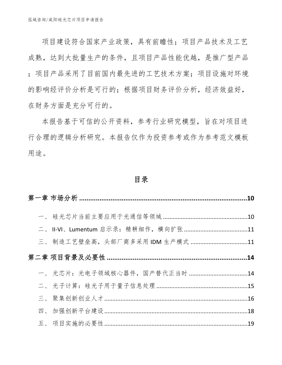 咸阳硅光芯片项目申请报告_第3页