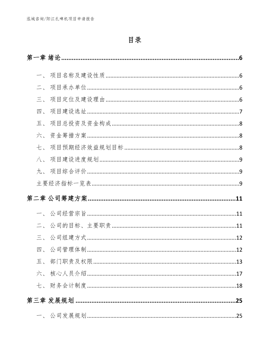 阳江扎啤机项目申请报告【范文模板】_第1页