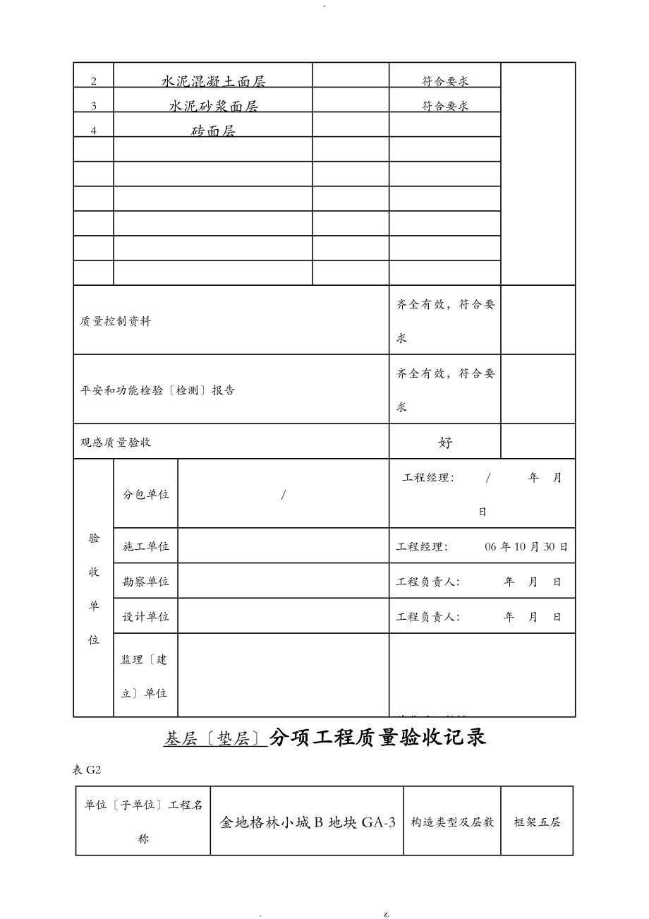 装饰装修分部子分部工程施工质量验收记录_第4页