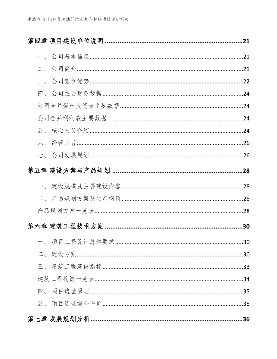 阳谷县玻璃纤维及复合材料项目评估报告（模板范文）_第3页