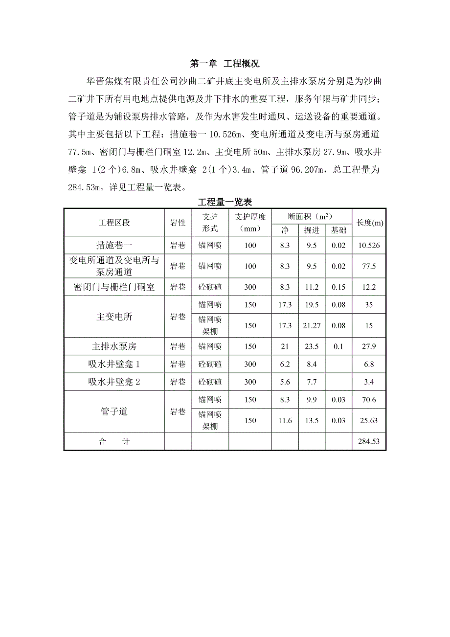 主变电所硐室通道施工组织设计_第2页