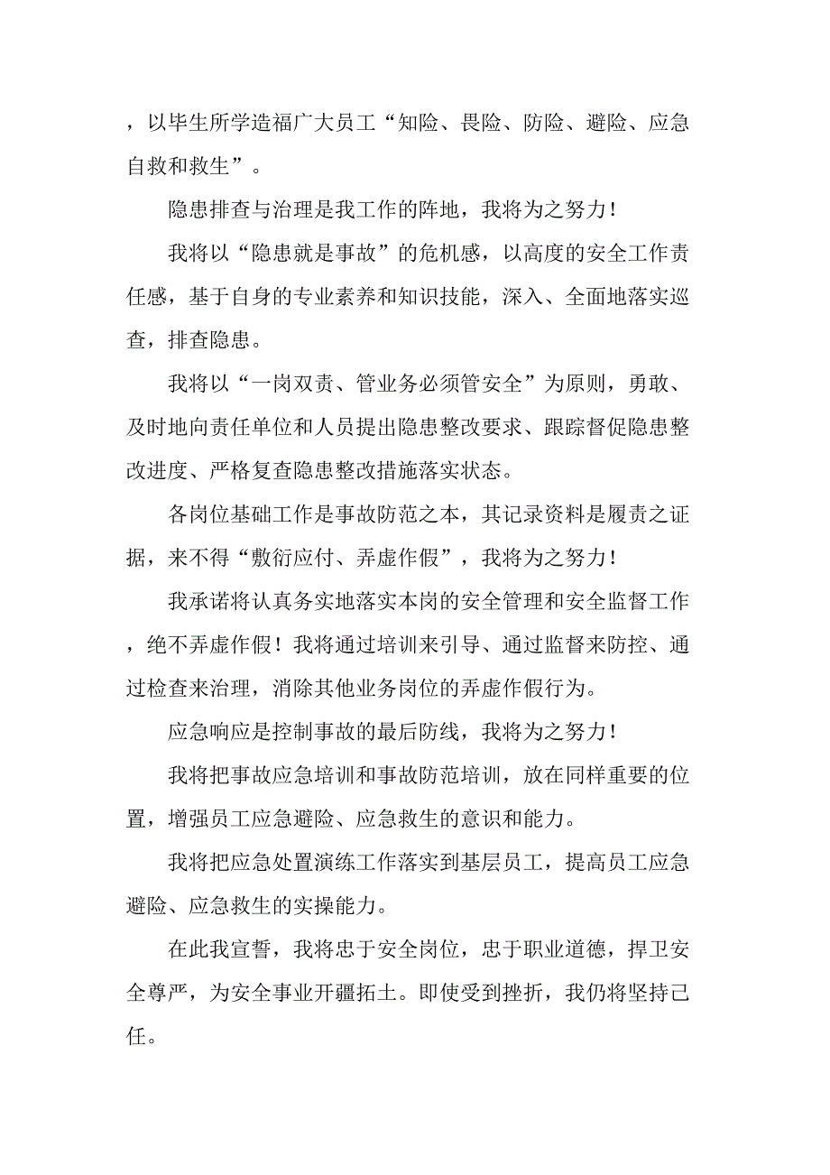 2023年乡镇“安全生产月”宣誓词汇编7份_第3页