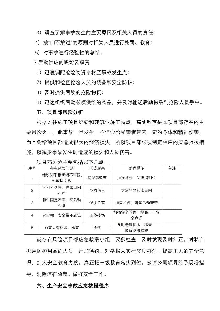 外墙保温工程高空坠落应急预案_第5页