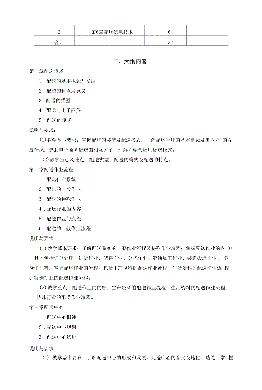 《物流配送理论与实务》教学大纲.docx_第2页