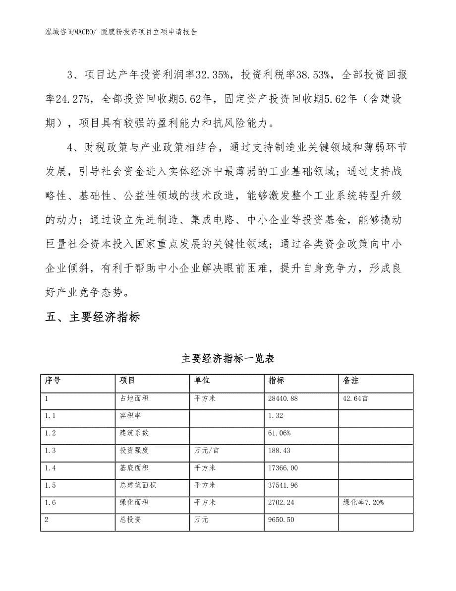 脱膜粉投资项目立项申请报告_第5页