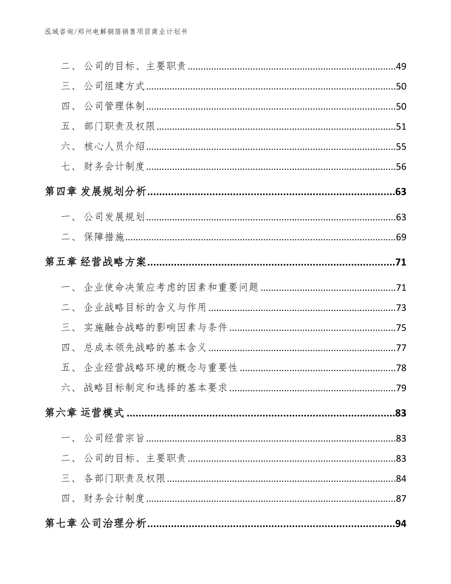 郑州电解铜箔销售项目商业计划书_参考模板_第3页