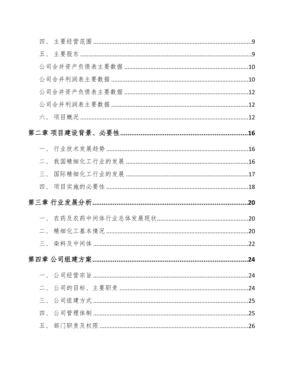 石家庄关于成立精细化工产品公司可行性研究报告(DOC 82页)_第3页