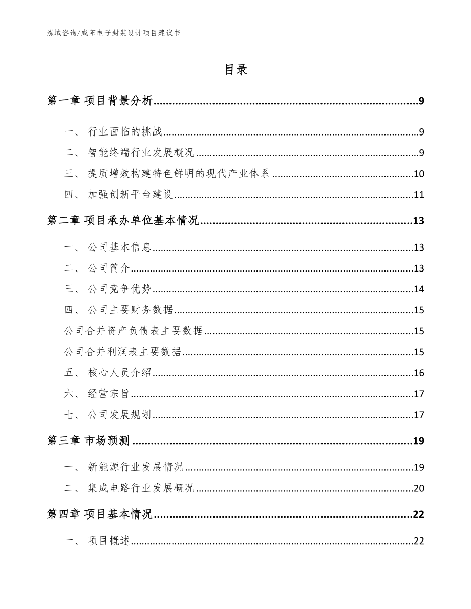 咸阳电子封装设计项目建议书_第2页