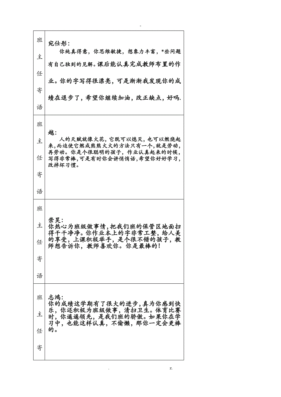 学生素质报告册_第2页