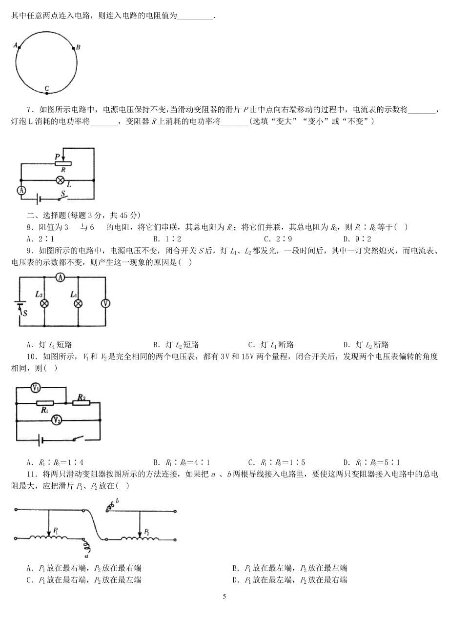 初中物理专题复习全套_第5页