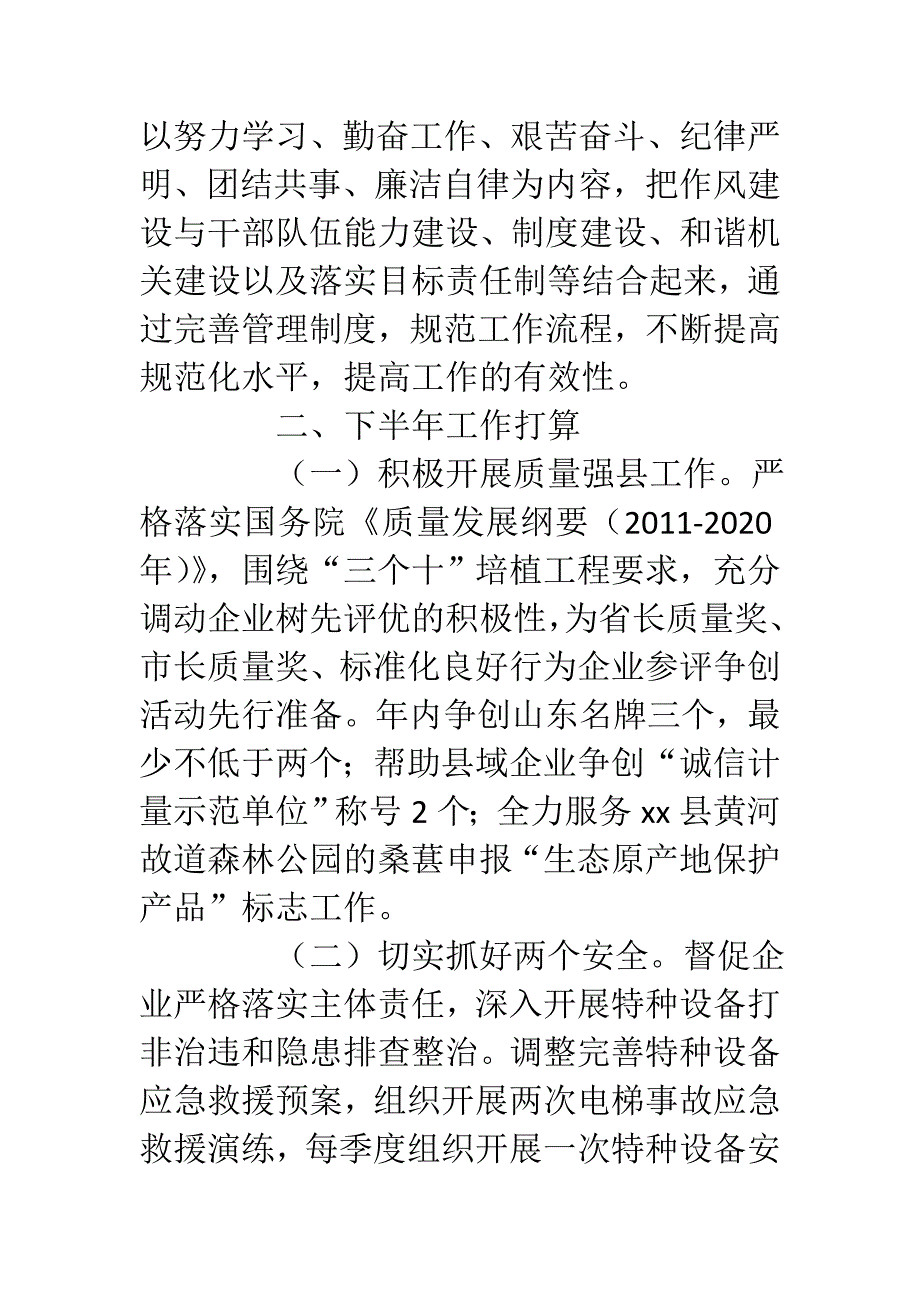 XX县质量技术监督局上半年工作总结_第4页