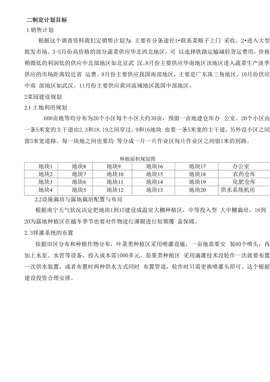 蔬菜种植计划_第2页